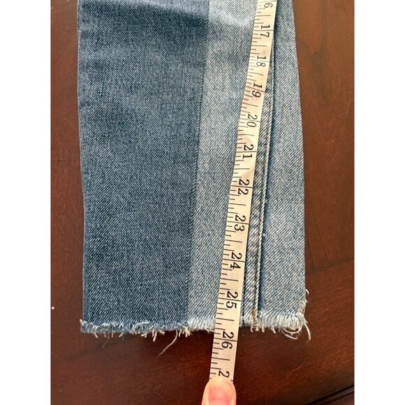 Reformation Denim Patch Skinny Distressed Patchwork Jeans Size 26 - Picture 12 of 13